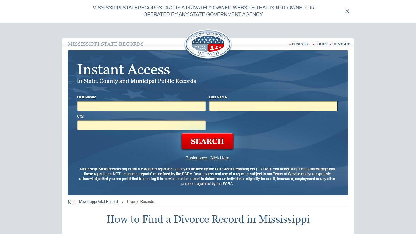 How to Find a Divorce Record in Mississippi - Mississippi State Records